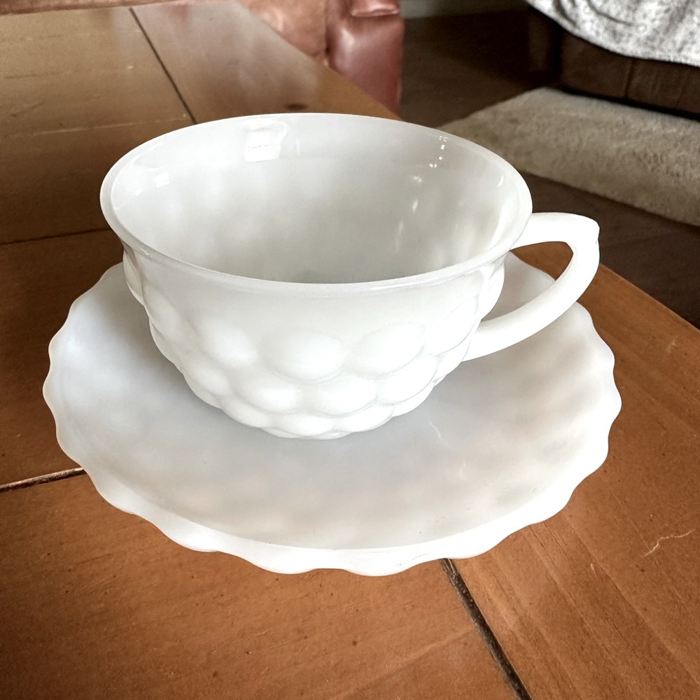Fire King Bubble cup and saucer set